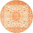 thumbnail image 1 of Ahgly Company Indoor Round Medallion Orange Traditional Area Rugs, 3' Round, 1 of 1