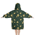 thumbnail image 2 of Green Octopus Planet Star Pattern Blanket Hoodies for Kids 6-13YR Oversize Wearable Blanket Hoodies for Boys Girls Teens, 2 of 7