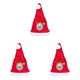 thumbnail image 1 of 3 Piezas DIY Sombrero Navidad Comodidad Suave para Adultos Unisex (Santa #6), 1 of 2