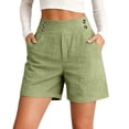 thumbnail image 3 of Yievot Women's High Waist Shorts 5 Inch Inseam Relaxed Fit Summer Daily Wear Casual Shorts with Pockets, 3 of 4