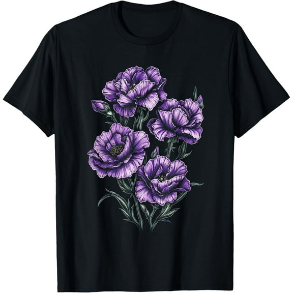 Purple Carnations Flower Purple flowers Floral T-Shirt