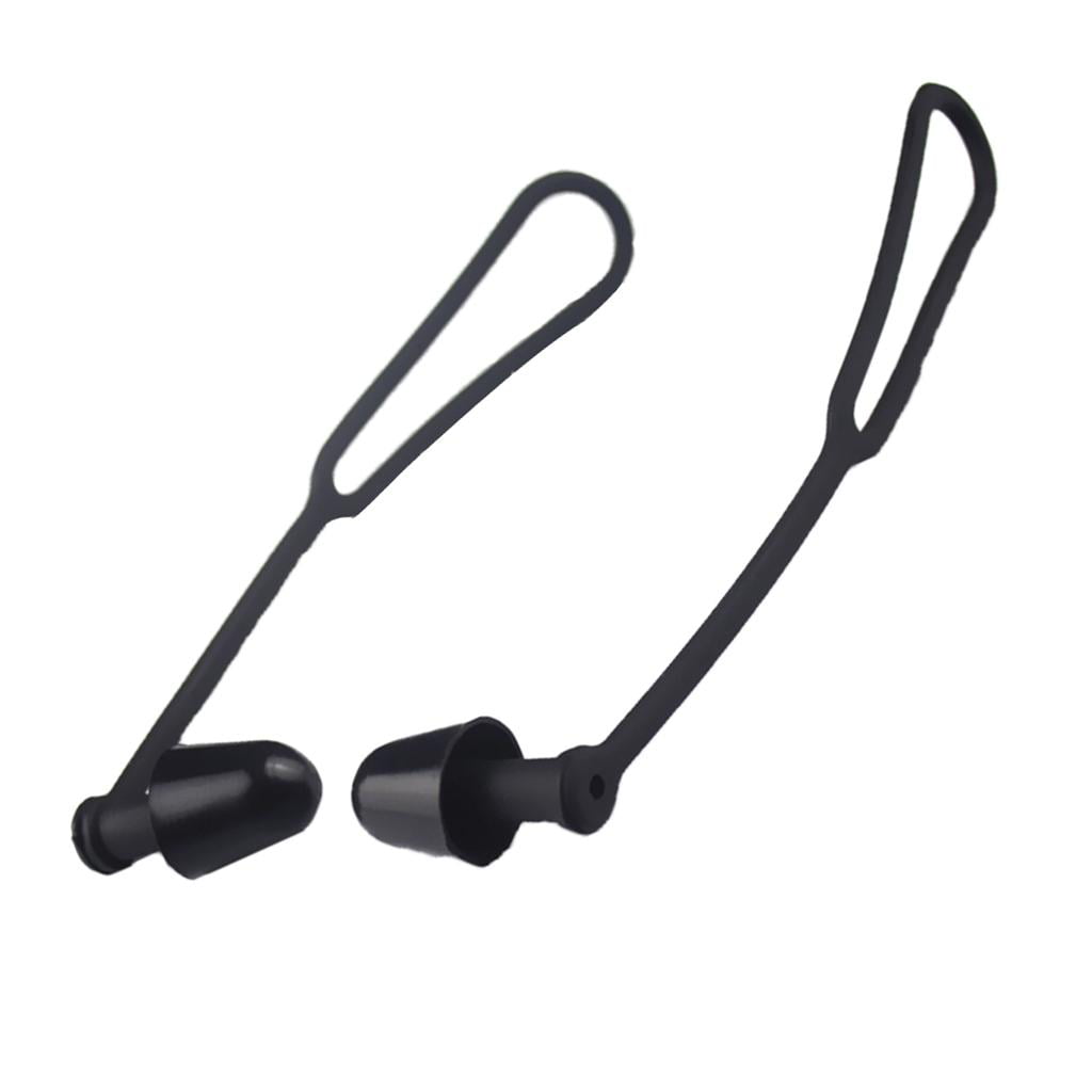 Swimming Earplugs Water Ear Protective Equipment with Cord Bundles Black 