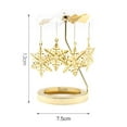 thumbnail image 4 of Rotating Candle Holder Candlestick Decorative for light holder centerpiece Living Room Ornament Snowflake, 4 of 9
