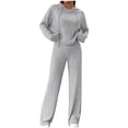 thumbnail image 1 of AherBiu Lounge Sets for Women Ribble Knitted Pullover Hoodie High Waisted Pants Ladies Two Piece Outfits, 1 of 5