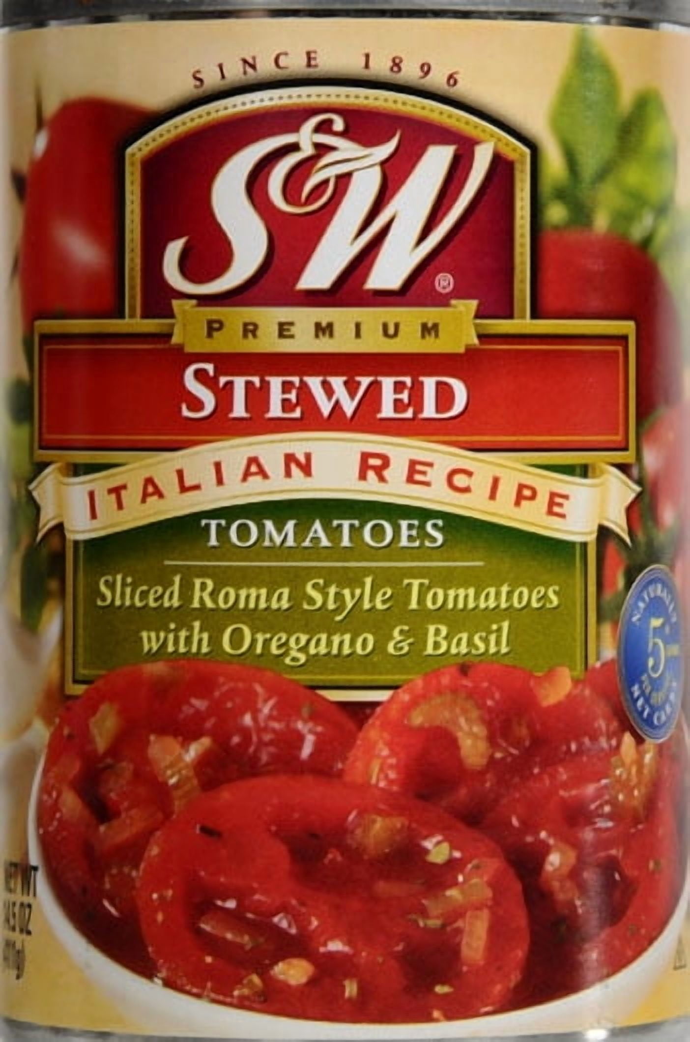 (7 pack) S&W Premium Stewed Italian Recipe Tomatoes, 14.5 OZ