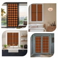 thumbnail image 7 of Black Orange Plaid Window Privacy Film, Farmhouse Buffalo Check Gingham Static Cling UV Sun Blocking Heat Control Window Tint Day and Night, Non-Adhesive One Way Windows Privacy Cover 17.7''x78.7'', 7 of 7