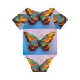 thumbnail image 2 of Daiia Oil Painting Beautiful Butterfly Printed Unisex-Baby Short Sleeve Onesies Bodysuits Baby Climbing Clothes Soft and Comfortable Romper with Expandable Shoulder Design-3 Months, 2 of 8