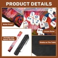 thumbnail image 6 of Mini 21" x 21" Mahjong Mat for Travel Vibrant Pink Cockatoo Cherry Blossoms Perch Non-Slip Noise Reduction Mahjong Tiles for Dominoes Poker Card, 6 of 6