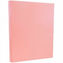 JAM Paper Vellum Bristol, 8 1/2 x 11, Pink Vellum, 67lb, 100 per Pack