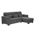 thumbnail image 2 of Sofá Love Chaise Derecho en L Eros 3 Plazas Gris Carbón para Sala, 2 of 8