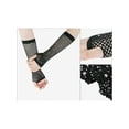 thumbnail image 3 of INSPIRE CHIC Women's Long Elastic Mesh Gloves Rhinestone 80s Cosplay Net Half Finger Sleeves for Female Halloween Party Dance Costume Black, 3 of 6