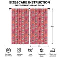 thumbnail image 2 of Blackout Kids Curtains,Red Skull Flower Cross Pattern Childrens Insulated Curtains Set Of 2,Bedroom Essentials,Toddler Room Decor 42x84in(106x213cm), 2 of 5