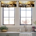 thumbnail image 4 of LALILO Kitchen Curtain Valance Animal Portrait Africa Rod Pocket Window Curtain 52"x 18" Set of 2, 4 of 7