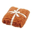 thumbnail image 5 of Home Soft Things Stretchy Solid Color Faux Fur Throw Blanket with Micromink Back, Luxury Soft Cozy Plush Fluffy Fuzzy Reversible Thick Warm Throw Blanket, 60x70 inches, Burnt Orange, 5 of 9