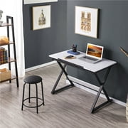 Alden Design Drawing Board with Adjustable Split Top Tabletop, White/Black