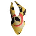 thumbnail image 4 of Cathalem Plus Size Swimwear High Neck Plunge Ruched Tummy Control Bathing Suit,Rose Gold M, 4 of 4