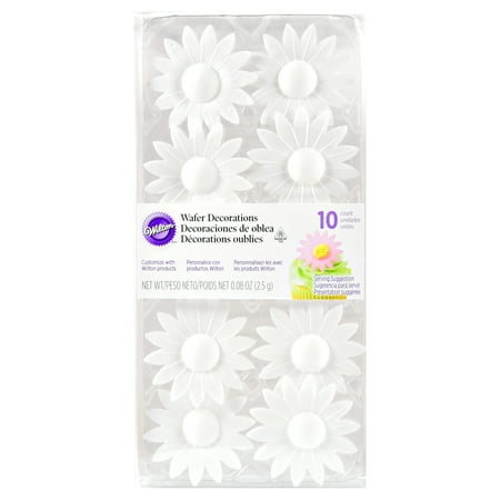 Wilton Daisy Wafer White 10ct