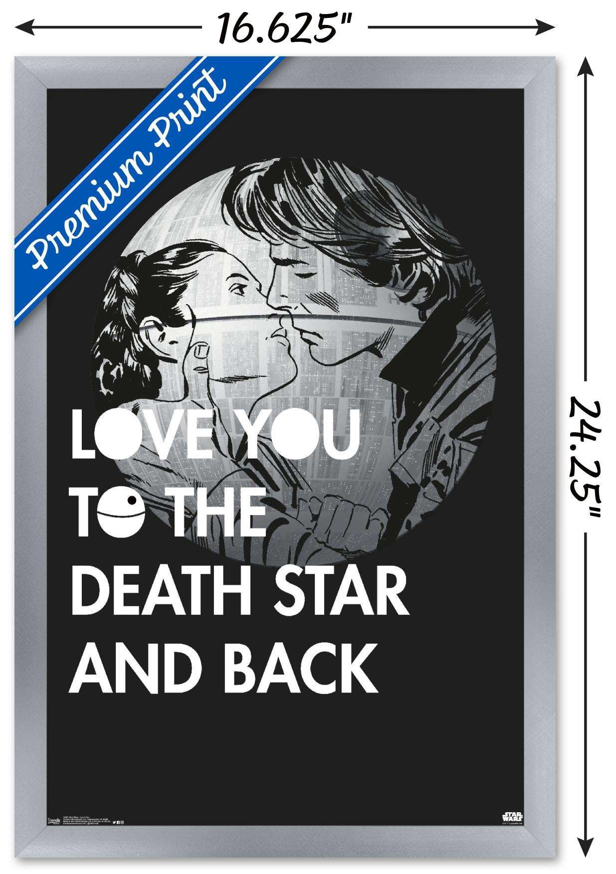 Star Wars: Saga - Love You Wall Poster, 14.725" x 22.375", Framed