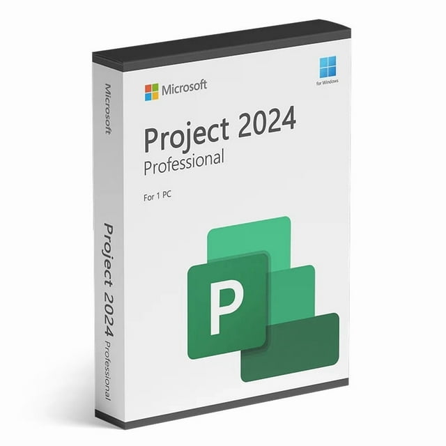PrimeMicsoft Project 2024 Professional | Product Key Card Included | Full Version | Lifetime License | Win, English Intl