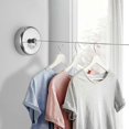 thumbnail image 2 of Stainless Steel Retractable Expandable Clothes Rack Polished Chrome Clothes Drying Rack Adjustable Rope 2.8m Indoor Outdoor Balcony, 2 of 5