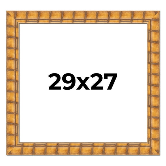 29x27 Frame Beige Real Wood Picture Frame Width 3 inches | Interior Frame Depth 0.5 inches |