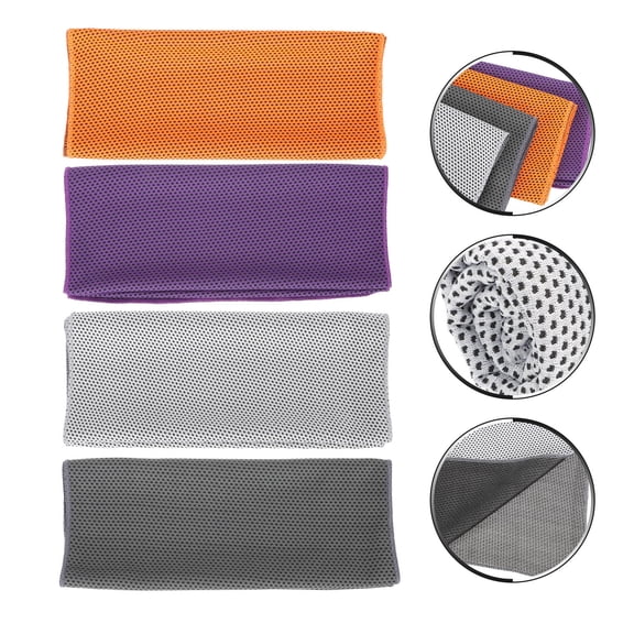 WEUVEB 4Pcs Cold Towels Sports Sweat Wiping Cooling Towels for Cycling Travel Assorted Colors