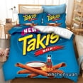 thumbnail image 3 of Juego de cama con estampado 3D de Snacks Takis de Phechion, fundas de edredón, fundas de almohada, juegos de cama con edredón de una pieza, ropa de cama, lino K275, 3 of 5
