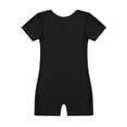 thumbnail image 4 of Jizyo Kids Boys Girls Short Sleeves Ballet Dance Gymnastics Leotard One Piece Biketard Jumpsuit Dancewear Black 12, 4 of 5