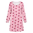 thumbnail image 6 of Auroural Girl'S Round Neck Long Sleeves Dress Homewear Sleeping Dress Kids, 6 of 9