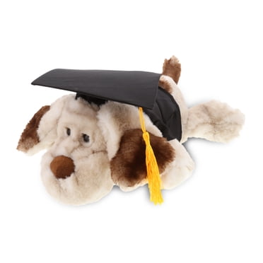 Graduation Gown & Hat Costume For 8-Inch Stuffed Animals & Dolls - Miniature Doctoral Outfit With Certificate