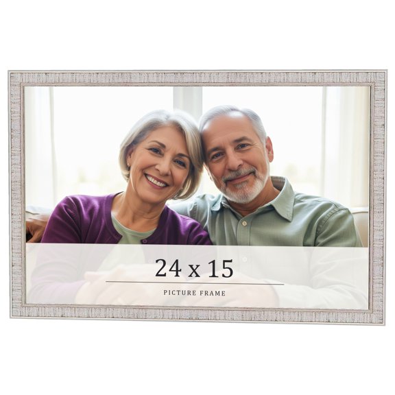 24x15 Frame White Real Wood Picture Frame Width 0.75 inches | Interior Frame Depth 0.5 inches |