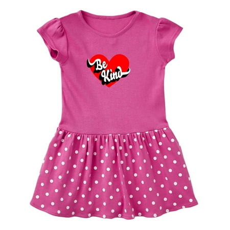 

Inktastic Be Kind Big Red Heart Gift Toddler Girl Dress