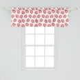thumbnail image 2 of Ambesonne Kissing Window Valance, Woman Lipstick Lips Print, 54" X 18", Dark Pink and White, 2 of 3