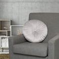 thumbnail image 3 of Better Homes & Gardens Round Tufted Velvet Pillow, 18" x 18", Silver, 3 of 4