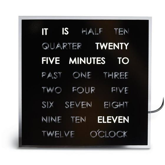 The Word Clock Shows The Time In A Sentence