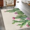 thumbnail image 2 of Green Cactus Tropical Area Rugs 2.7'x5', Washable Small Throw Rugs for Kitchen Bedroom, Summer Vintage Botanical Indoor Outdoor Rug Non-Slip Low Pile Carpet Runner Reversible Floor Mats, 2 of 8