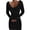 C-Black249, variant on DHFJKG Womens Sweaters Dress Knitted Ribbed Deep V Neck Solid Color Long Sleeve Bodycon Slim Fit Mini Dress Winter Pullover Sweater Comfort Dresses