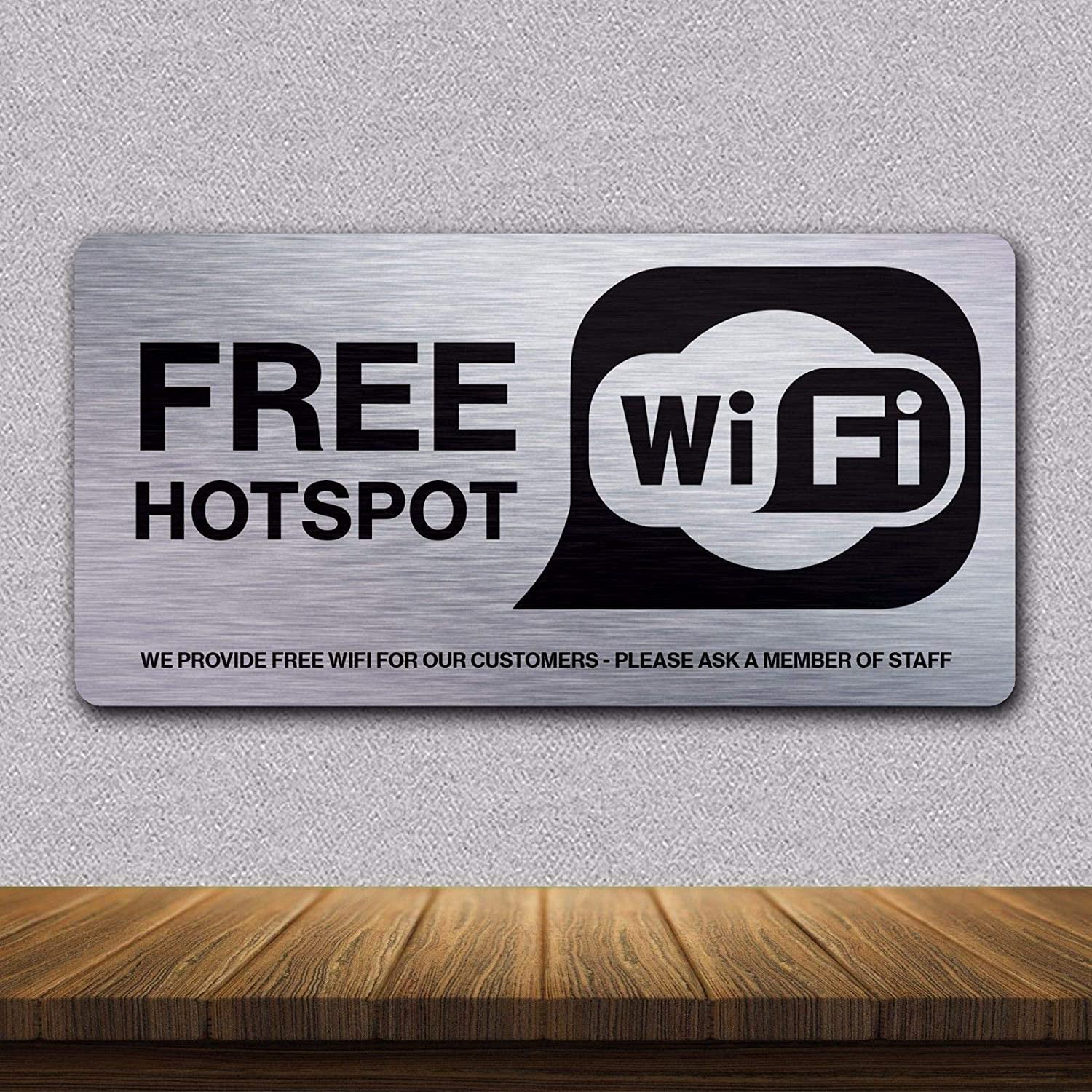 Wall Plaque Sign WiFi Internet WLAN access point Iron Deco NEW kurnolds 0740 