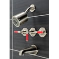 thumbnail image 4 of Kingston Brass KBX8138CKL Kaiser Three-Handle Tub and Shower Faucet, Brushed Nickel, 4 of 5
