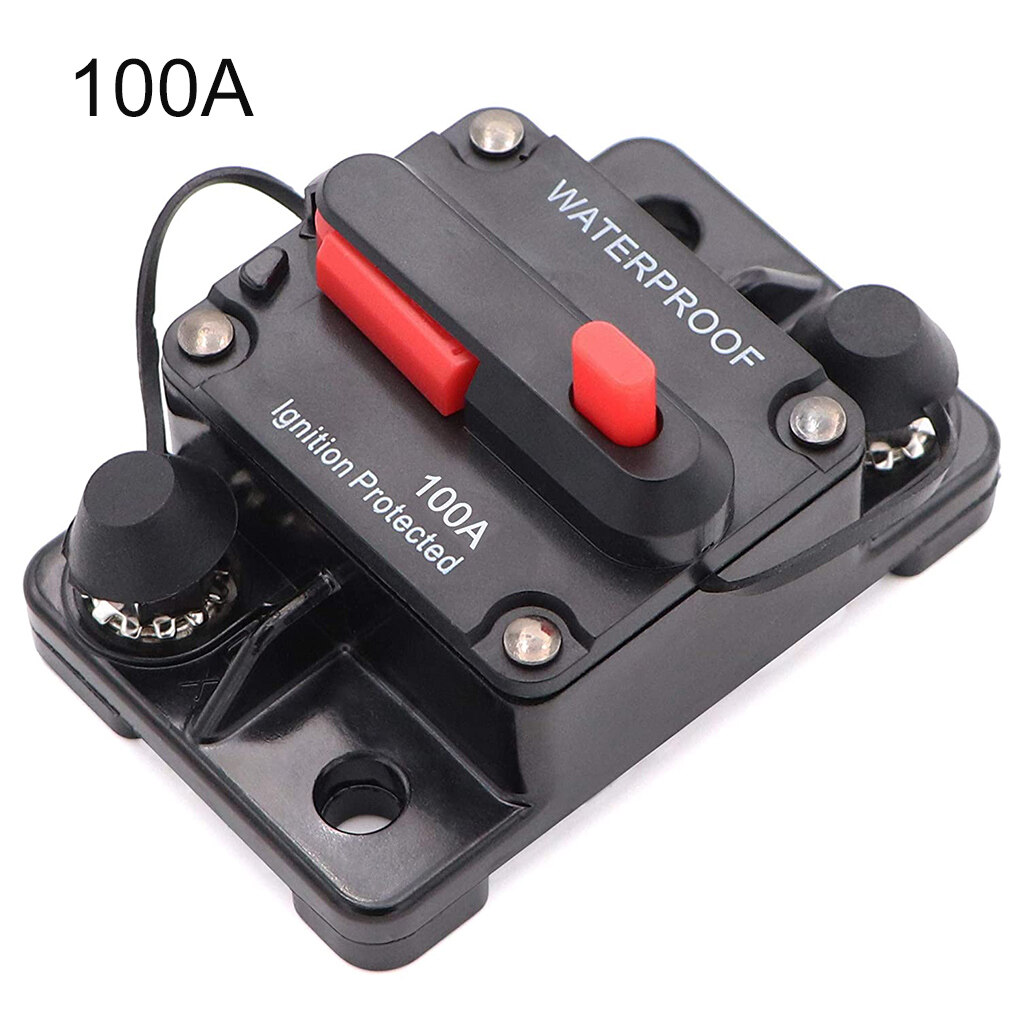 30A 40A 50A 60A 70A 80A 100A 120A 150A 200A 250A 300A AMP Circuit Breaker Fuse Reset 12\-48V DC Car Boat Auto Waterproof 2020 100A