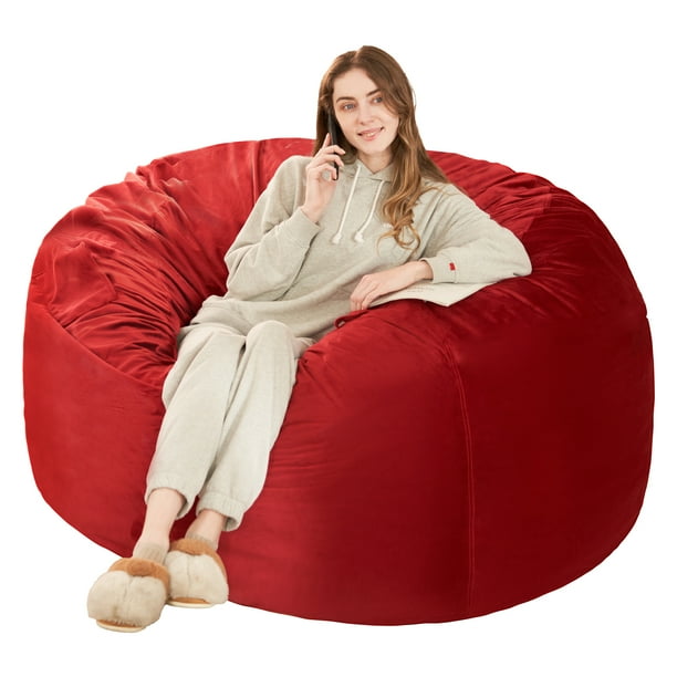 HABUTWAY Bean Bag Chair Giant 4' Memory Foam Furniture Bean Bag Chair with Microfiber Cover