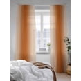 thumbnail image 3 of Burnt Orange Ombre Sheer Curtains 108 Inch Long 2 Panels, Gradient Color Light Filtering Rod Pocket Semi Sheer Curtains, Sheer Voile Drapes for Living Room Bedroom, 52"x108", 3 of 5