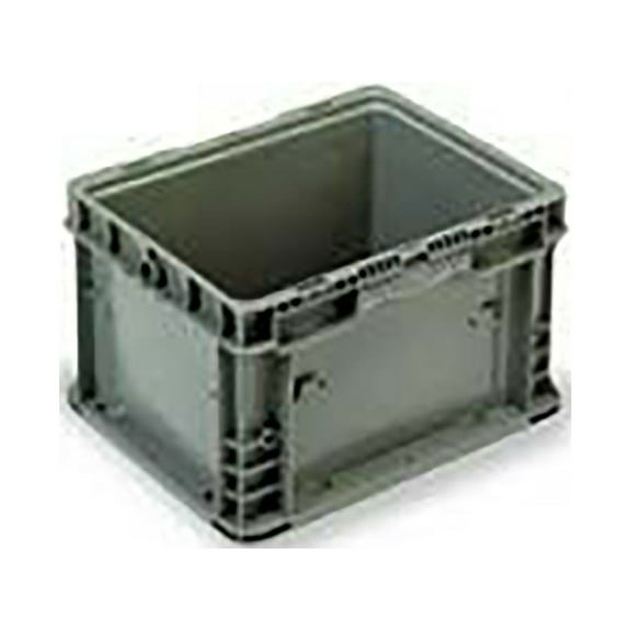 ORBIS Stakpak Modular Straight Wall Container, 12"L x 15"W x 9-1/2"H, Gray