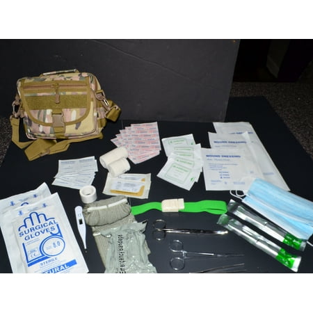 60+pc IFAK First Aid Kit Bag Pouch Trauma Medical Utility Molle - (MultiCam