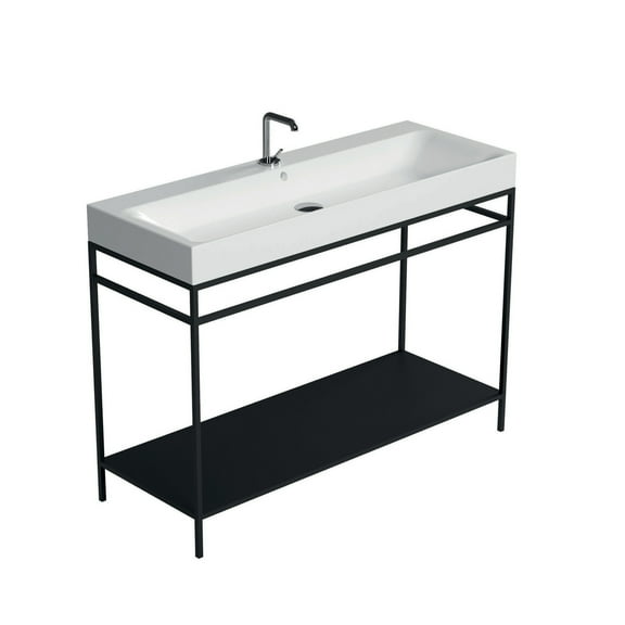 Ws Bath Collections Cento 3583 9244.31 Cento 39-3/8" Rectangular Brass And Ceramic