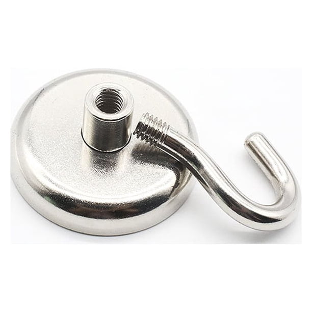 Gancho magnético fuerte de neodimio para herramientas pequeñas, HNE12 (fuerza de tracción máxima 3 kg), soporte magnético grande para cocina, gancho magnético pequeño y potente