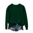 thumbnail image 3 of Jinhomg Casual Crewneck Sweatshirt for Women Holiday Cute Heart Print Loungewear Tops Fall Lightweight Comfy Long Sleeve Sweatshirts Green M, 3 of 7