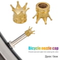thumbnail image 4 of Tapa de válvula de neumático de bicicleta, forma de corona, rueda de neumático a prueba de polvo, vástago hermético de aire, 4 of 7