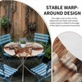thumbnail image 2 of Spring Cow Round Tablecloth for 55-60 Inch Tables,Fitted Table Cover with Elastic Edge,Botanical Blossom Motif Country Florals Waterproof Outdoor Table Cloth Protector for Patio Garden Dinner Picnic, 2 of 9