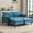 Blue, variant on Convertible Combination Sofa U-Shaped Storage Sofa with Footstools , 2-Seater Futon for Living Room, Living Room/Bedroom/Office/Small Space